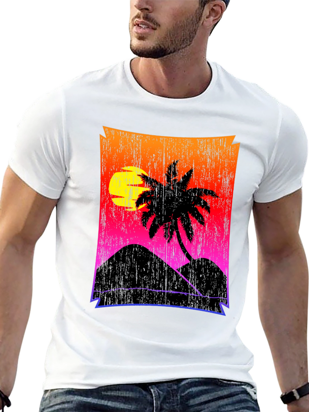 Sunset Palm Tee - Tropical Vibe T-Shirt