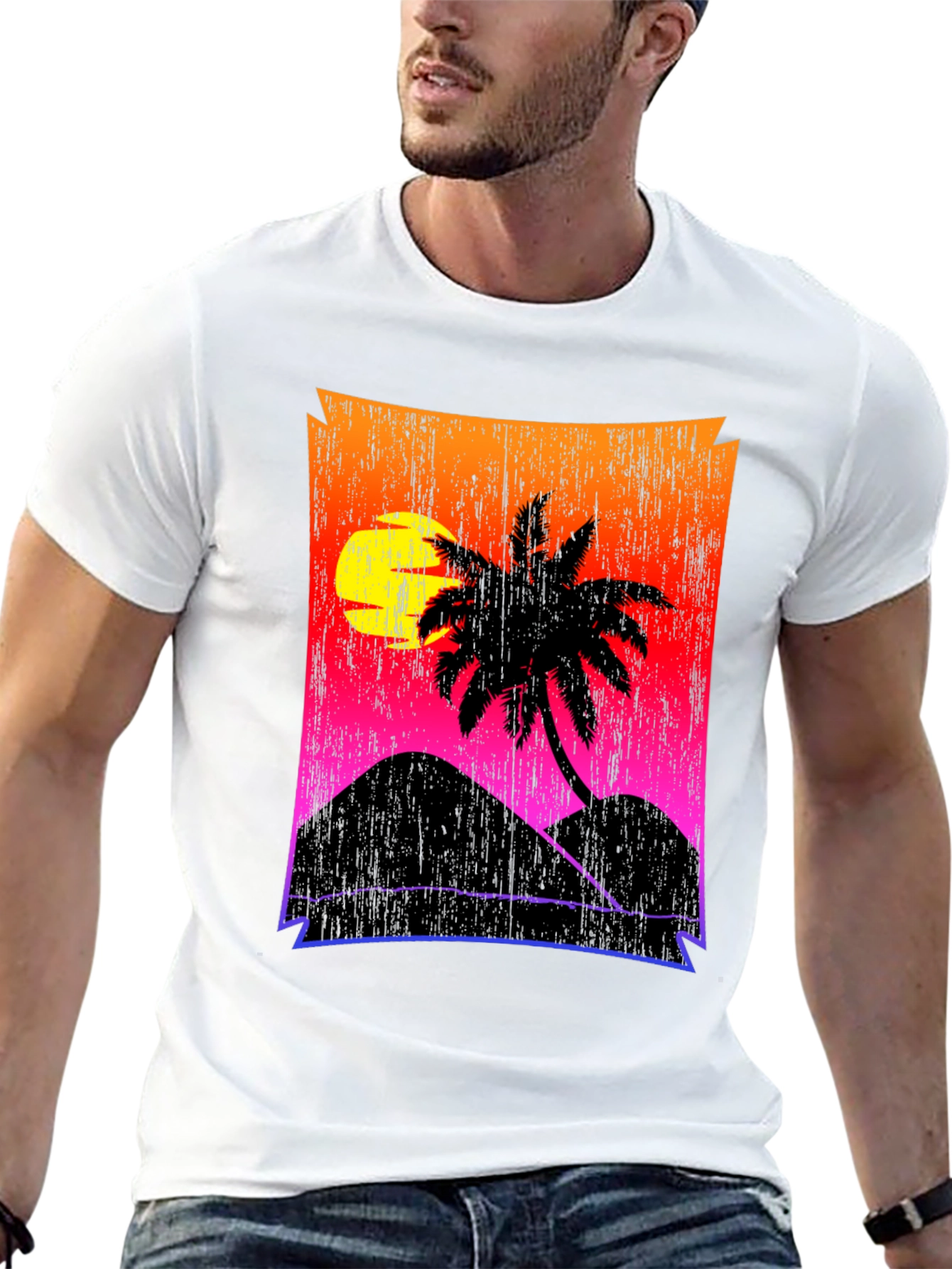 Sunset Palm Tee - Tropical Vibe T-Shirt