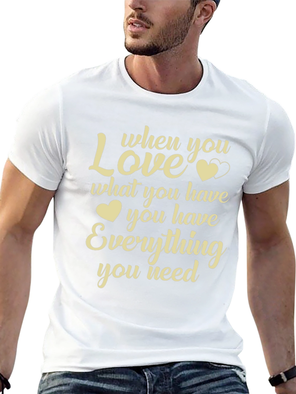 Love What You Have Graphic T-Shirt - Black