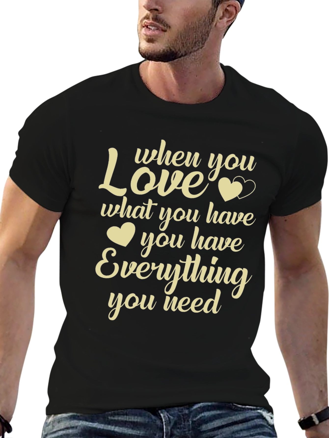 Love What You Have Graphic T-Shirt - Black