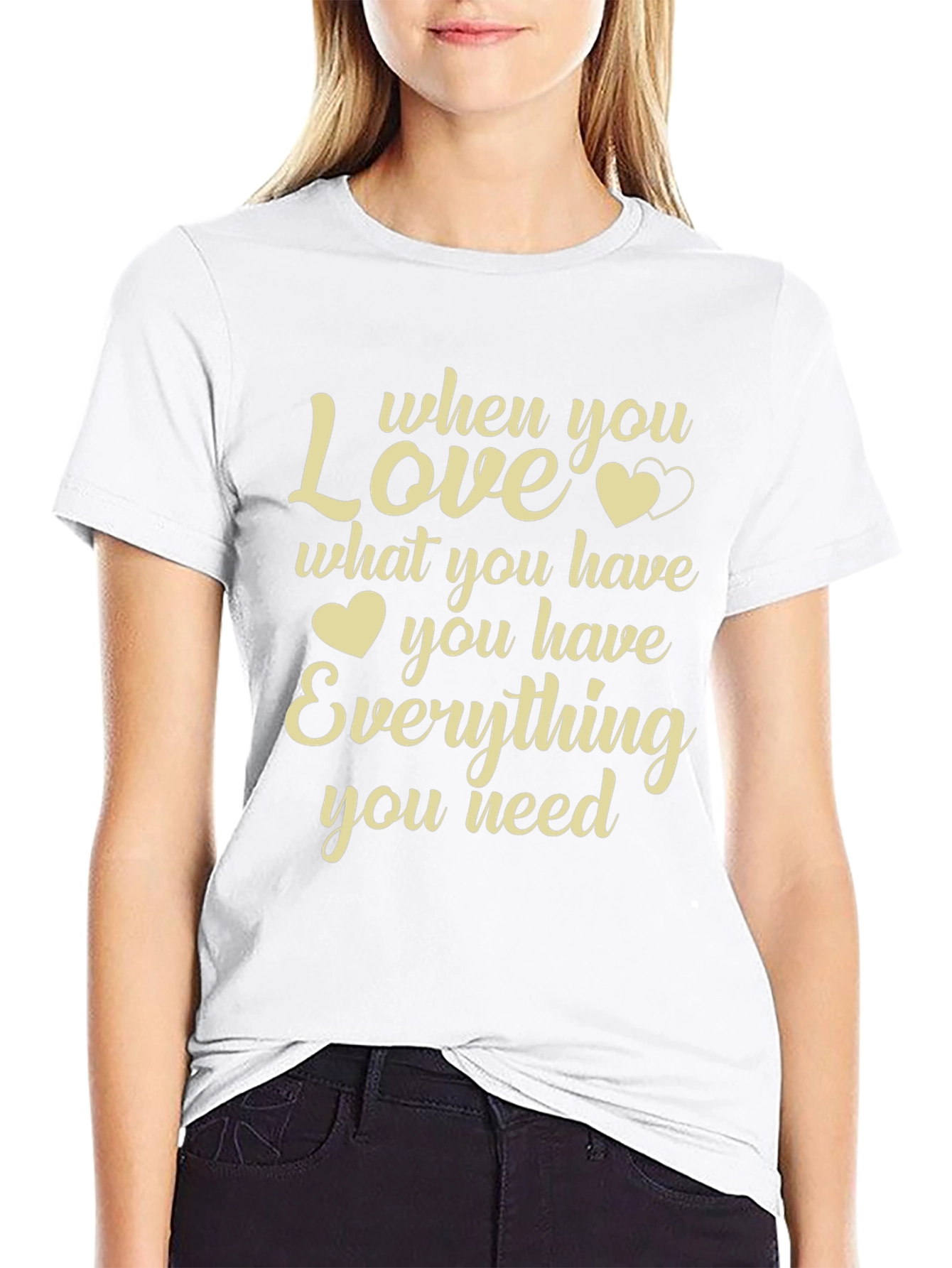 Love What You Have Graphic T-Shirt - Black