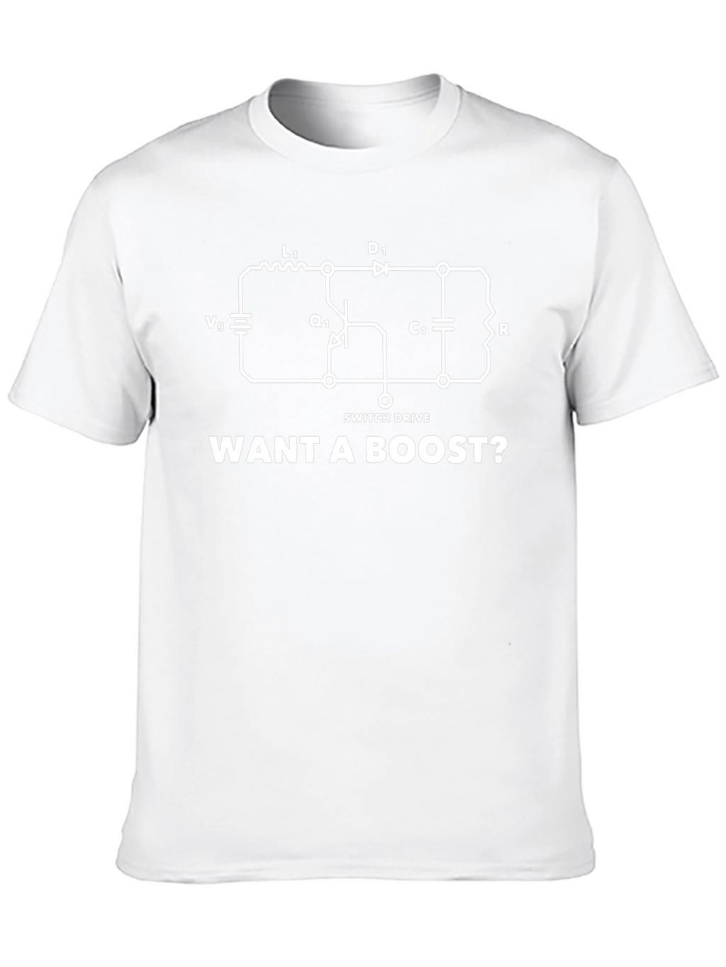 Want a Boost? Circuit Diagram Black T-Shirt