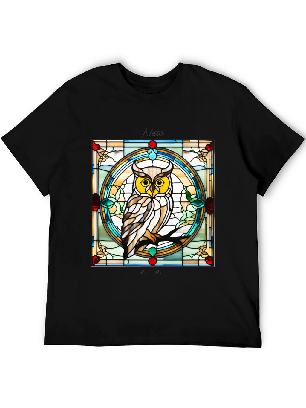 Stained Glass Owl Graphic Tee