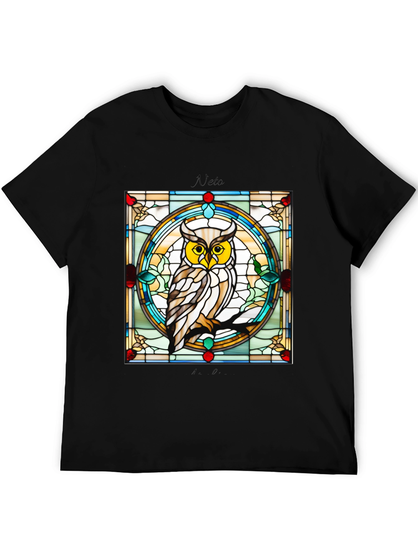 Stained Glass Owl Graphic Tee
