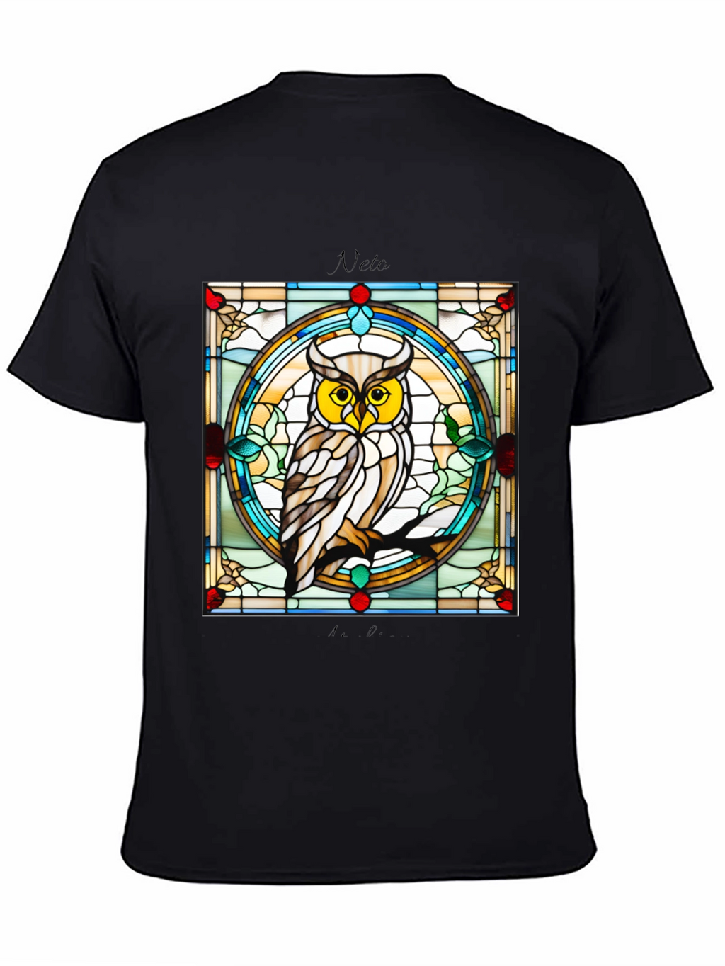 Stained Glass Owl Graphic Tee