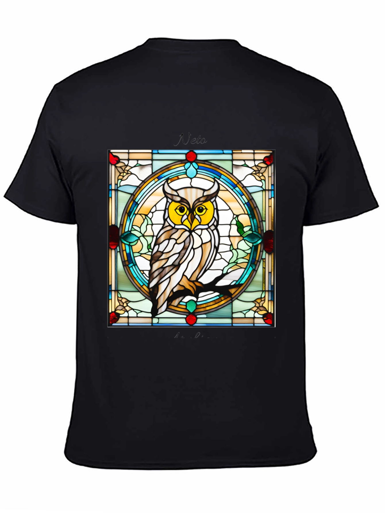 Stained Glass Owl Graphic Tee