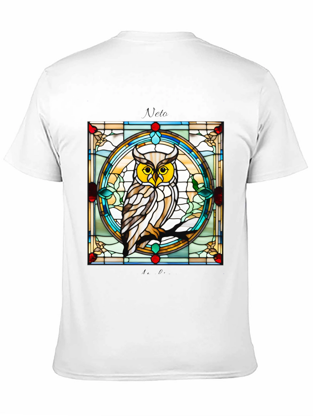 Stained Glass Owl Graphic Tee