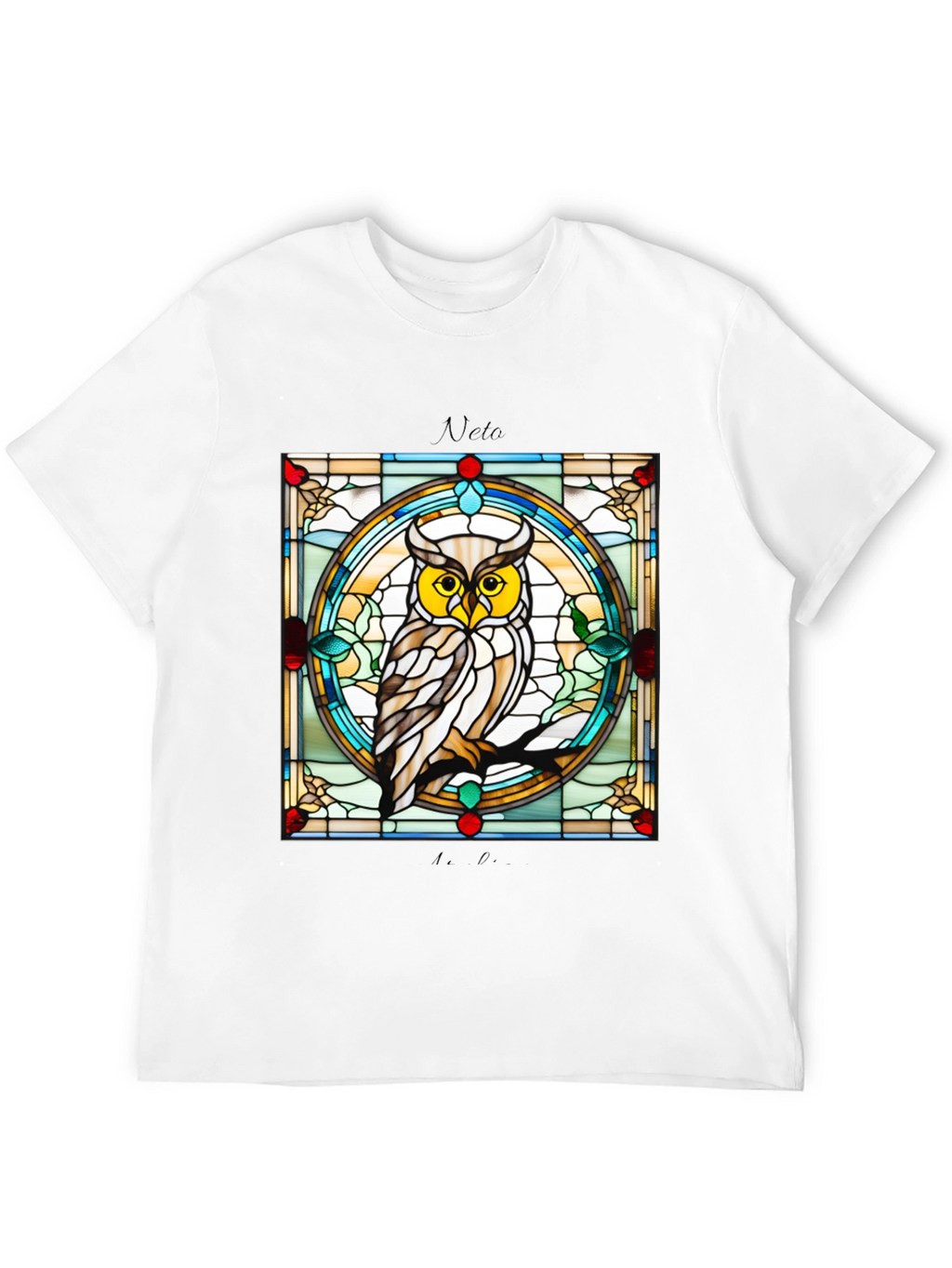 Stained Glass Owl Graphic Tee