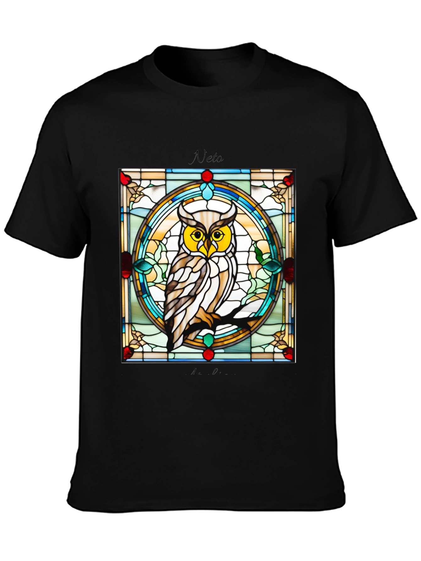 Stained Glass Owl Graphic Tee