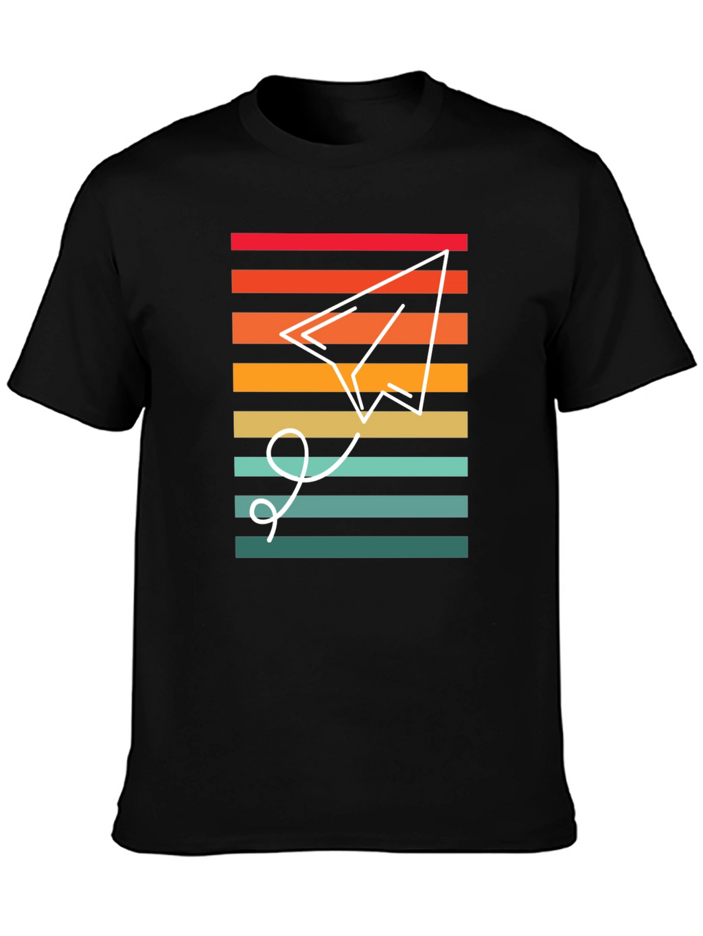 Retro Paper Airplane Graphic Tee