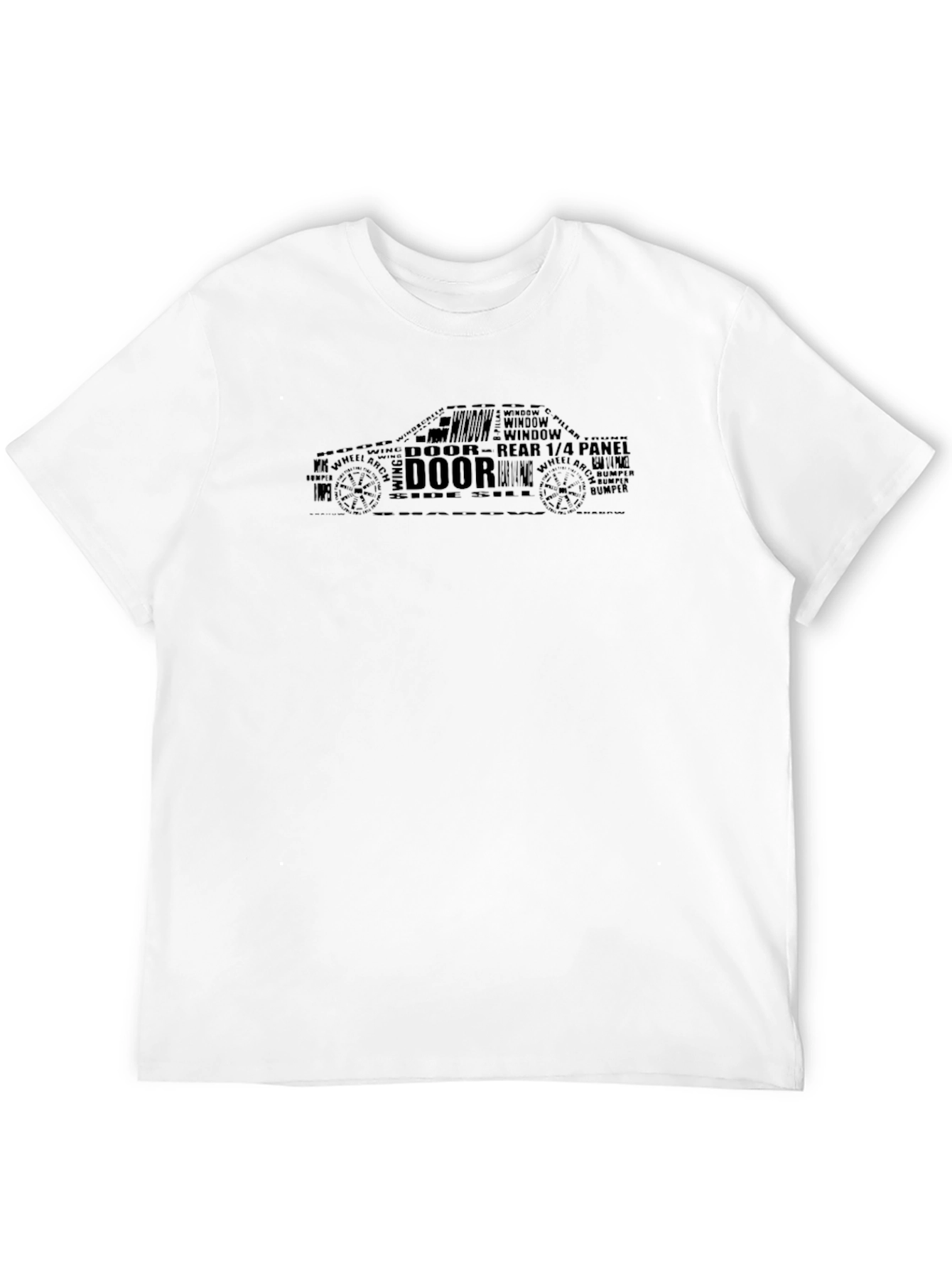 Car Parts Typography Graphic T-Shirt