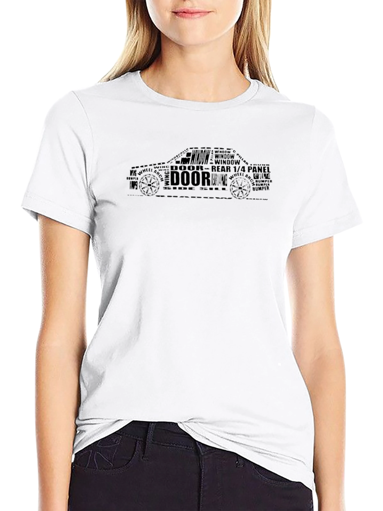 Car Parts Typography Graphic T-Shirt