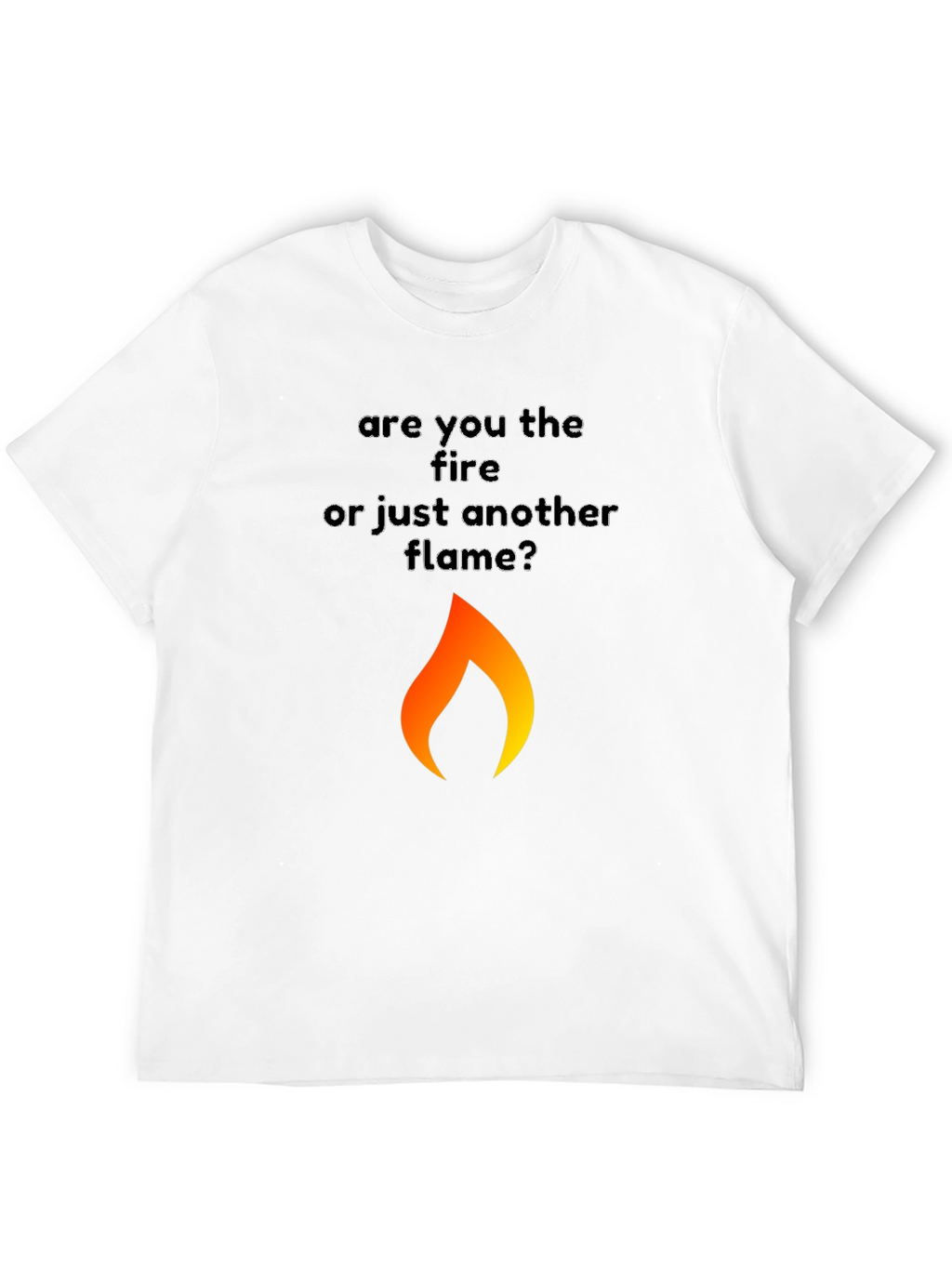 Fire Flame Graphic Black T-Shirt for Men
