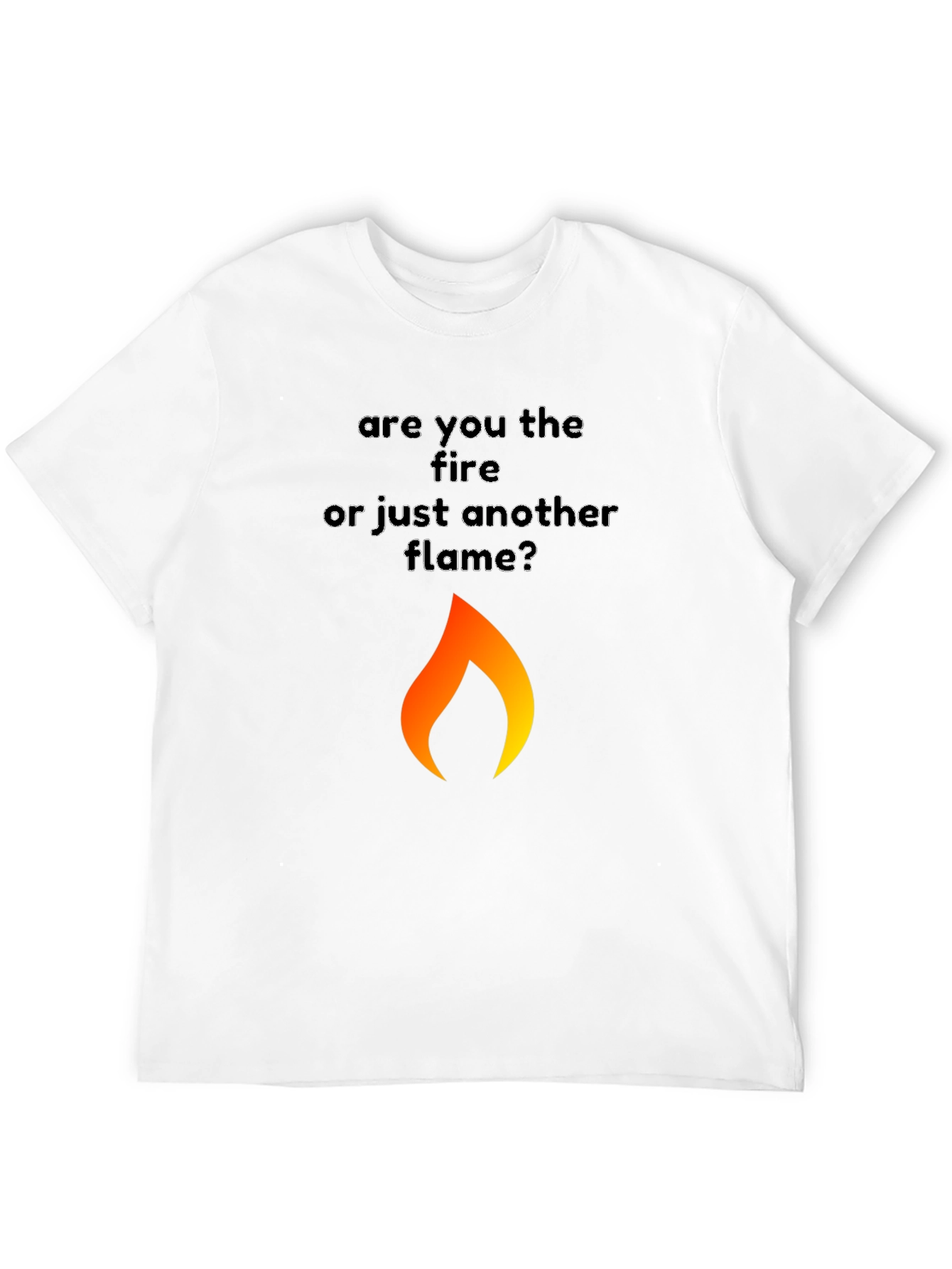 Fire Flame Graphic Black T-Shirt for Men