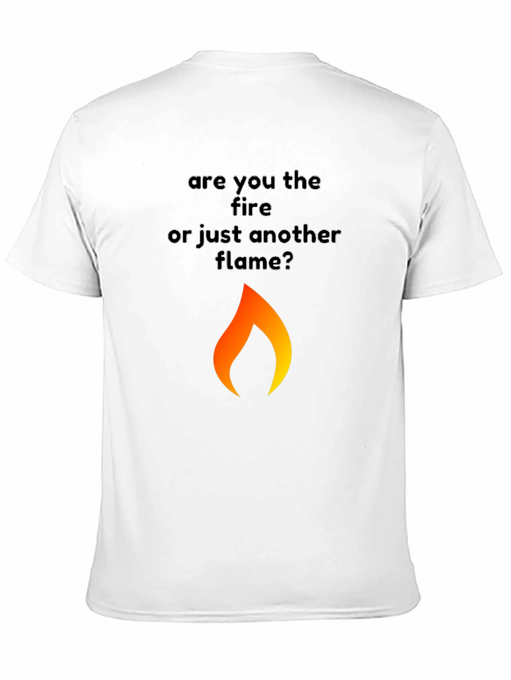 Fire Flame Graphic Black T-Shirt for Men
