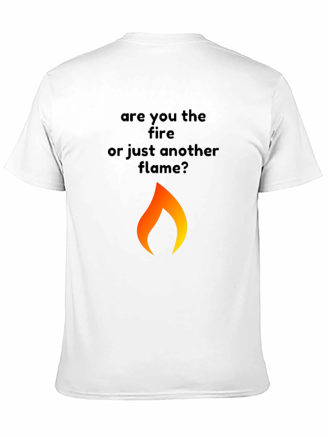 Fire Flame Graphic Black T-Shirt for Men