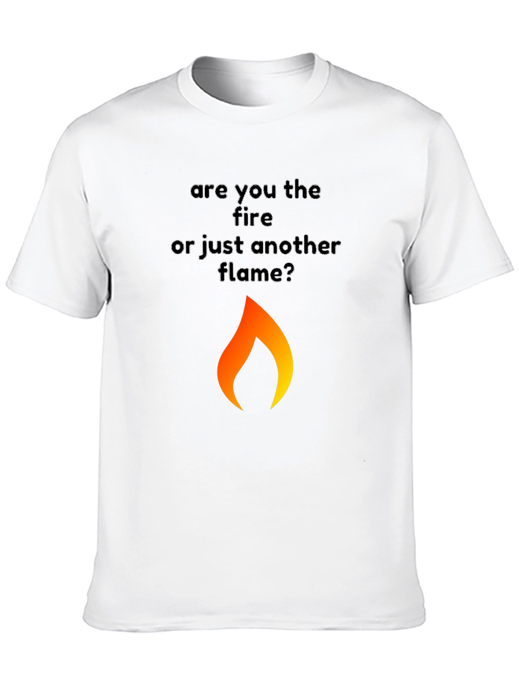 Fire Flame Graphic Black T-Shirt for Men