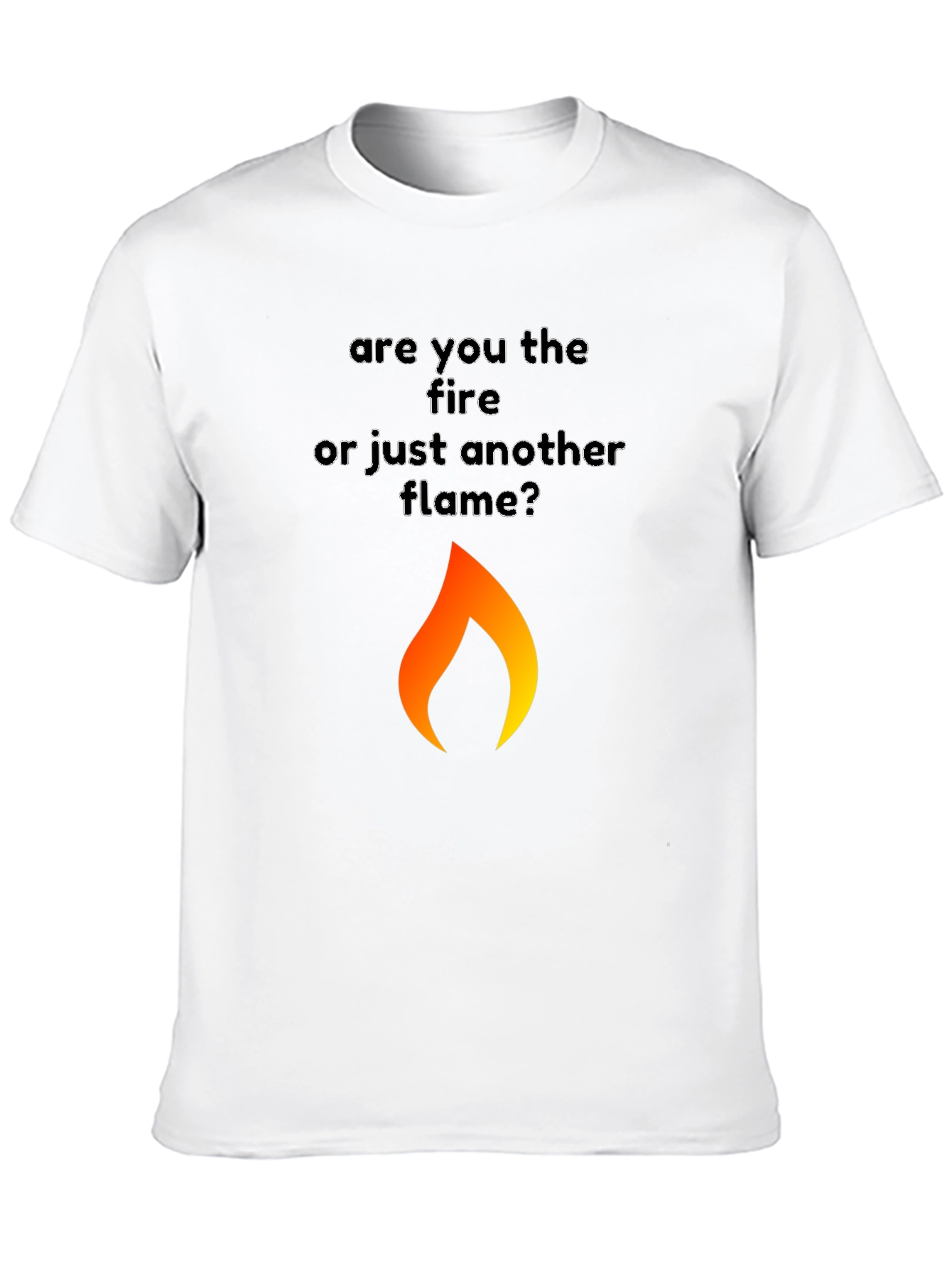 Fire Flame Graphic Black T-Shirt for Men