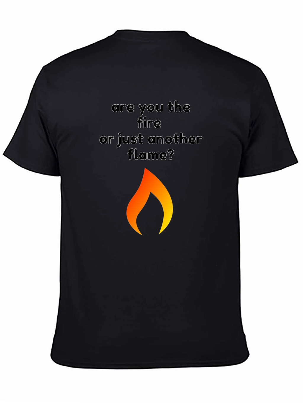 Fire Flame Graphic Black T-Shirt for Men