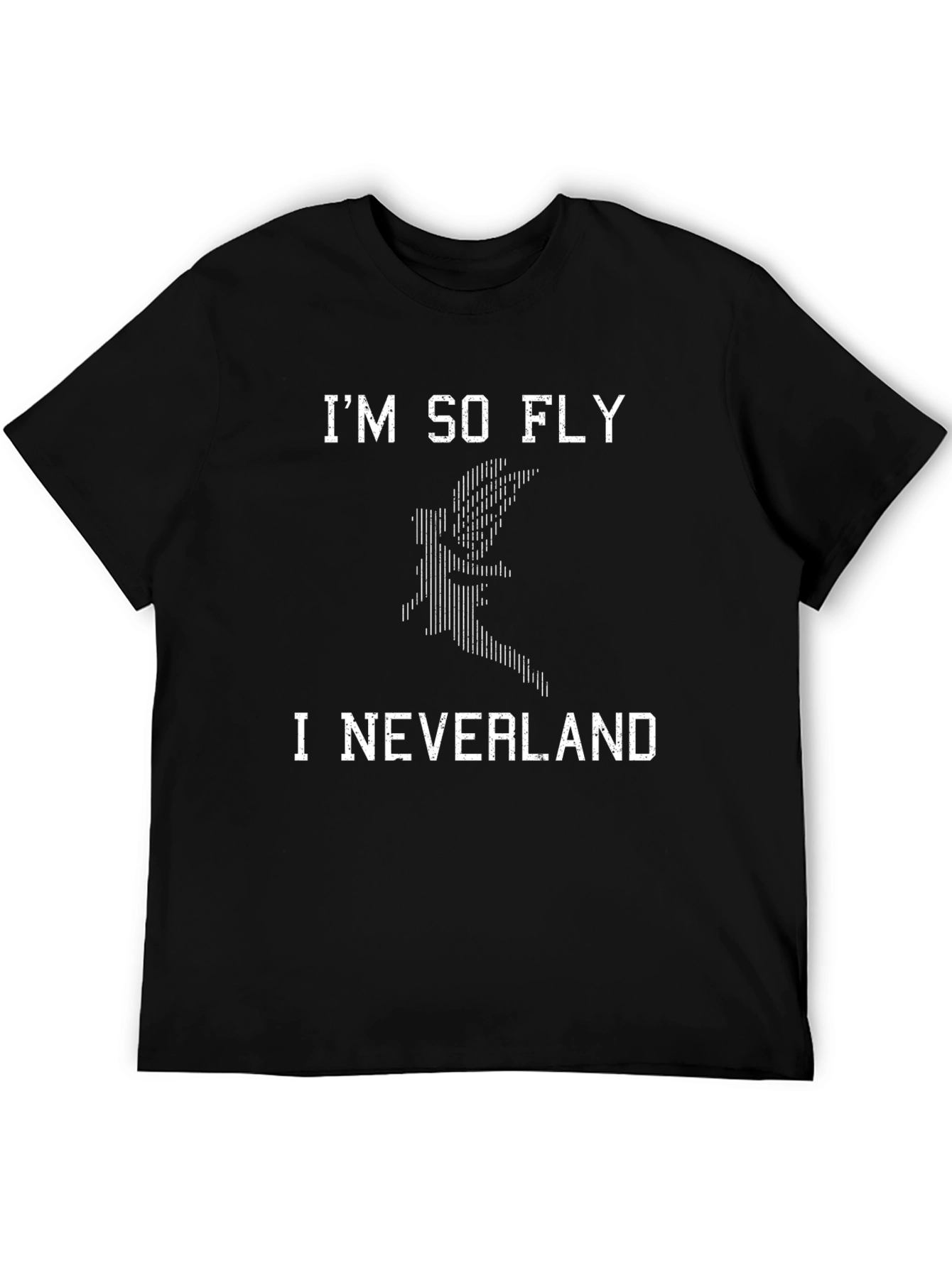 Im So Fly I Neverland Graphic Tee - Black Cotton T-Shirt