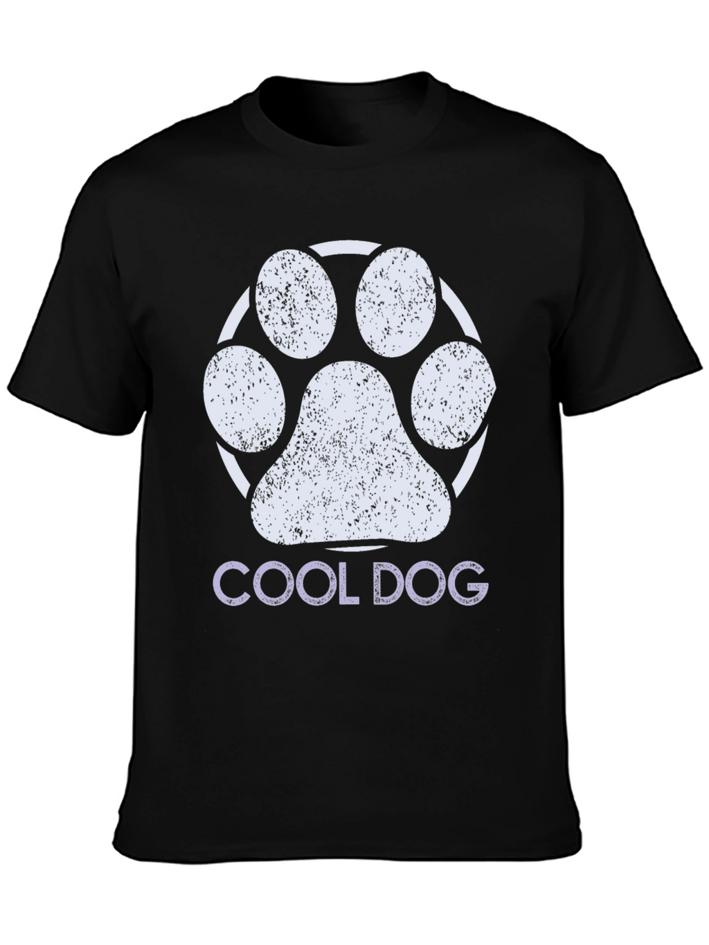 Cool Dog Paw Print Graphic Tee