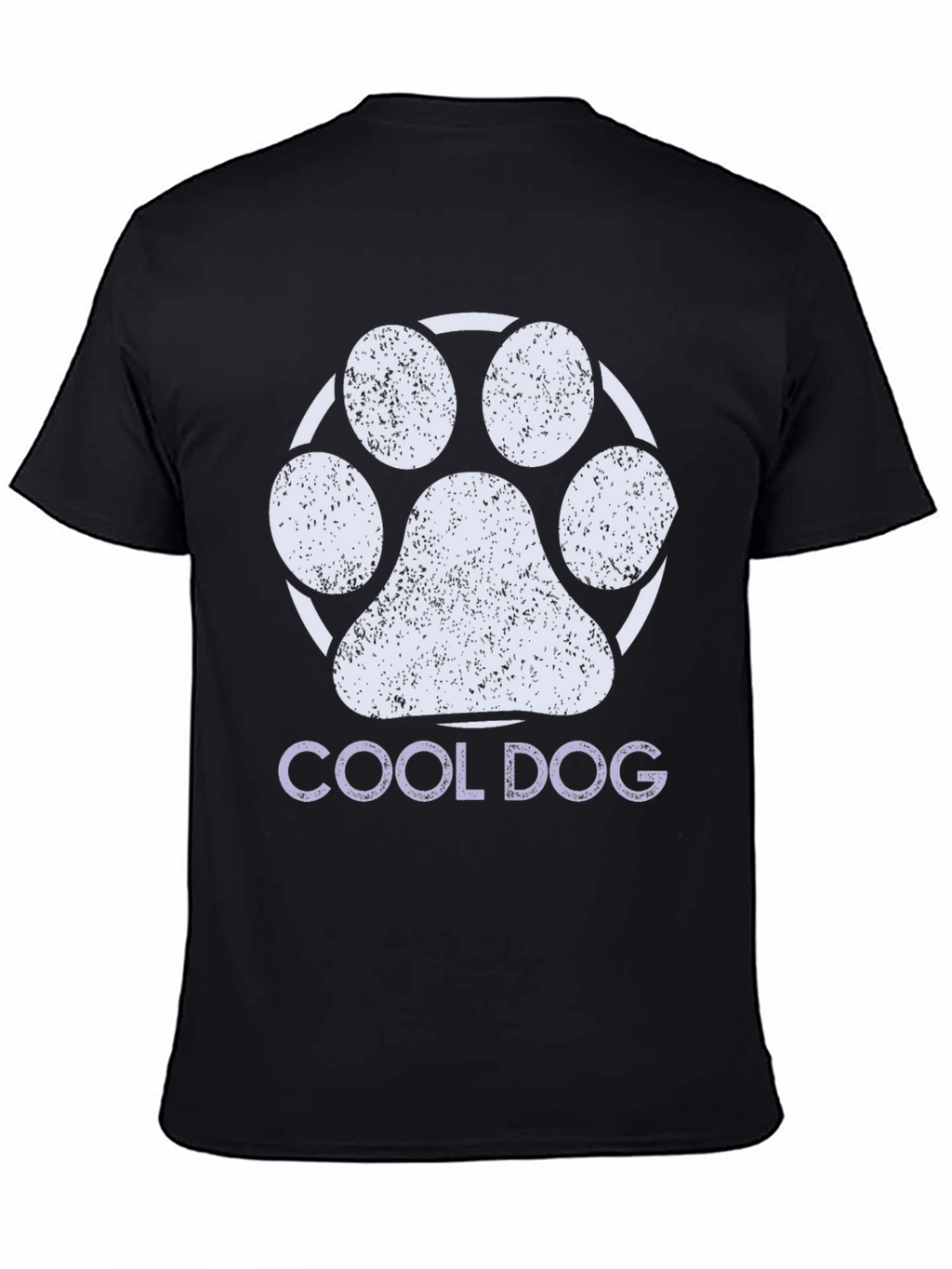 Cool Dog Paw Print Graphic Tee