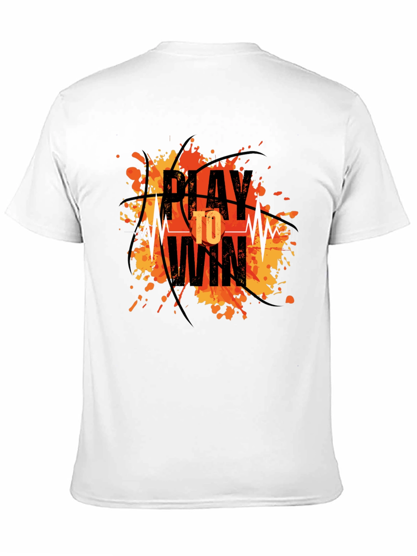 Play to Win Graphic T-Shirt - Basketball Design