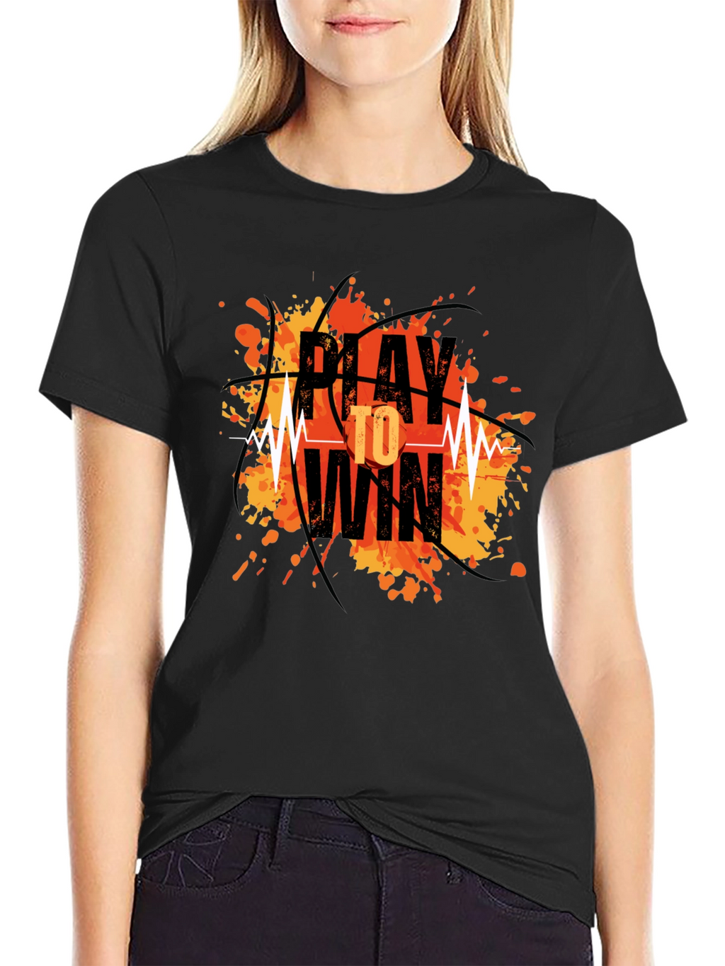 Play to Win Graphic T-Shirt - Basketball Design
