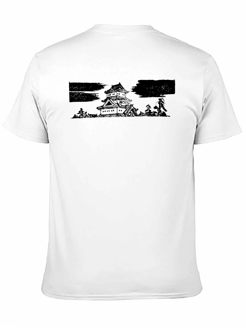 Japanese Castle Graphic T-Shirt - Black