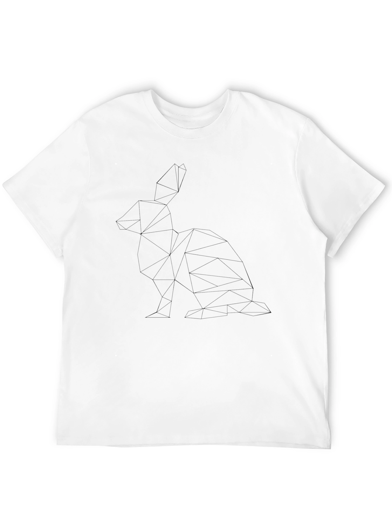 Geometric Rabbit Tee - Minimalist Line Art Shirt