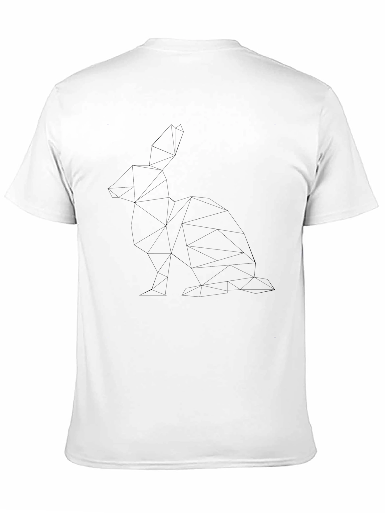 Geometric Rabbit Tee - Minimalist Line Art Shirt