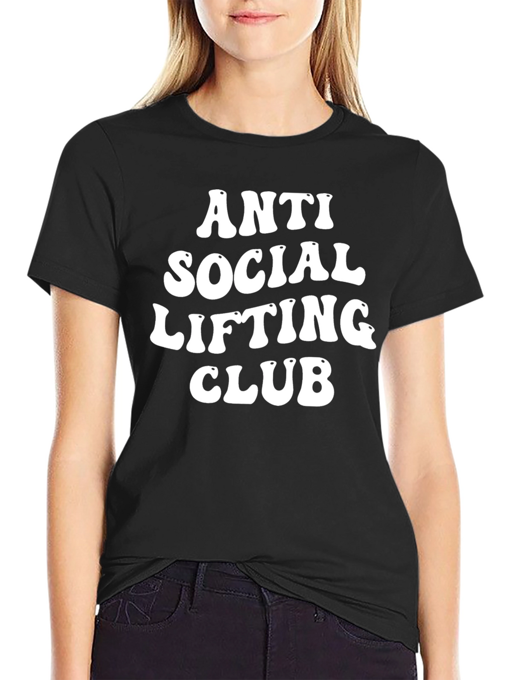 Anti Social Lifting Club Black Graphic Tee