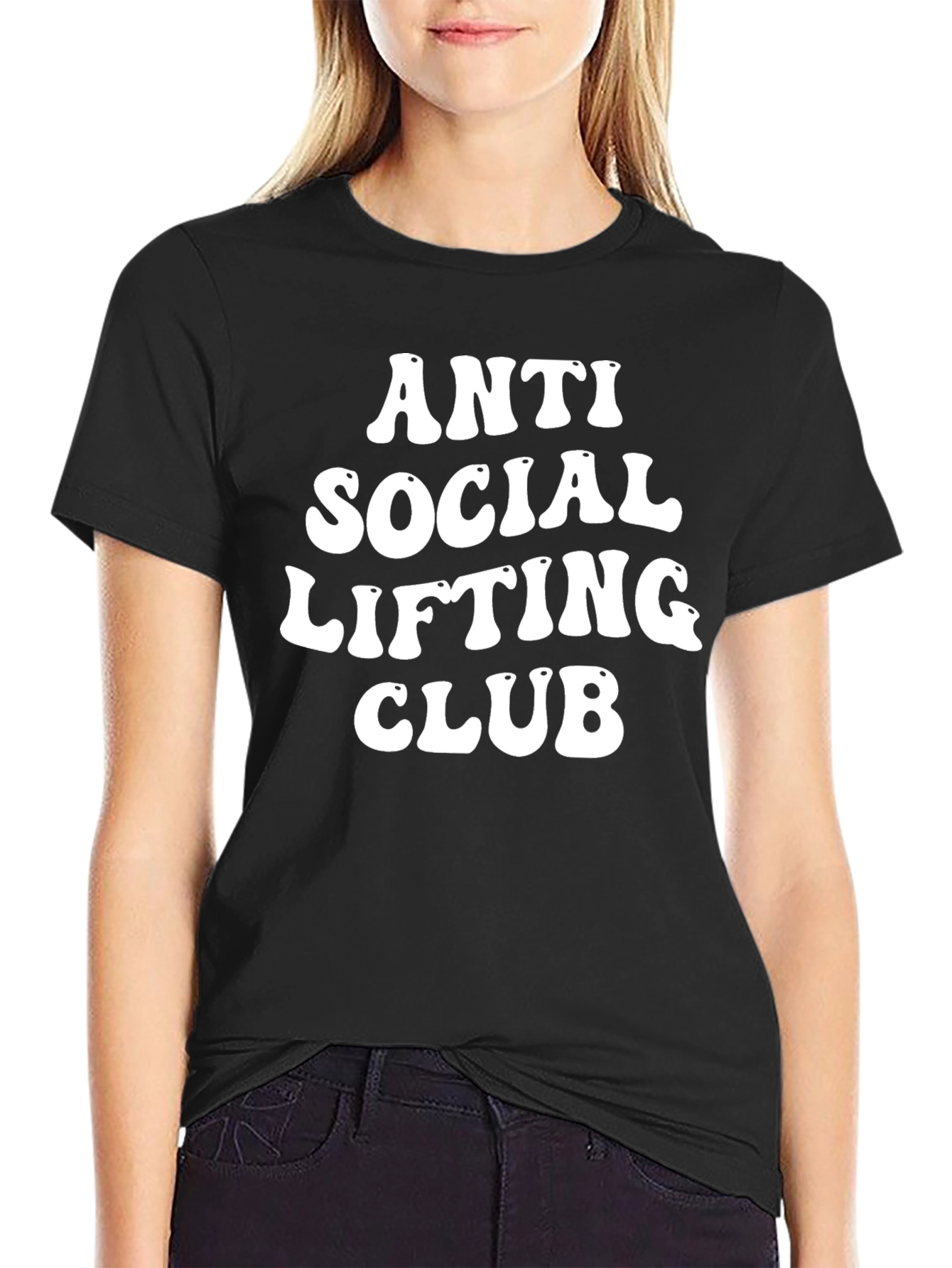 Anti Social Lifting Club Black Graphic Tee