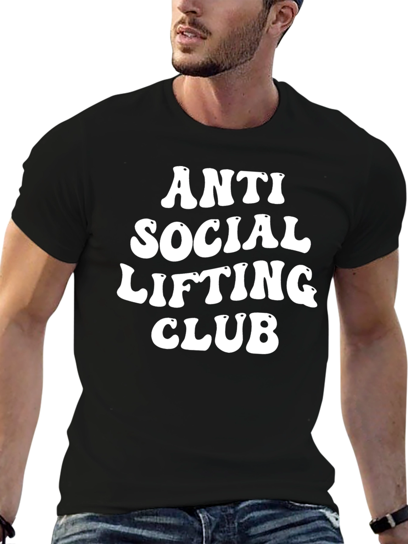 Anti Social Lifting Club Black Graphic Tee