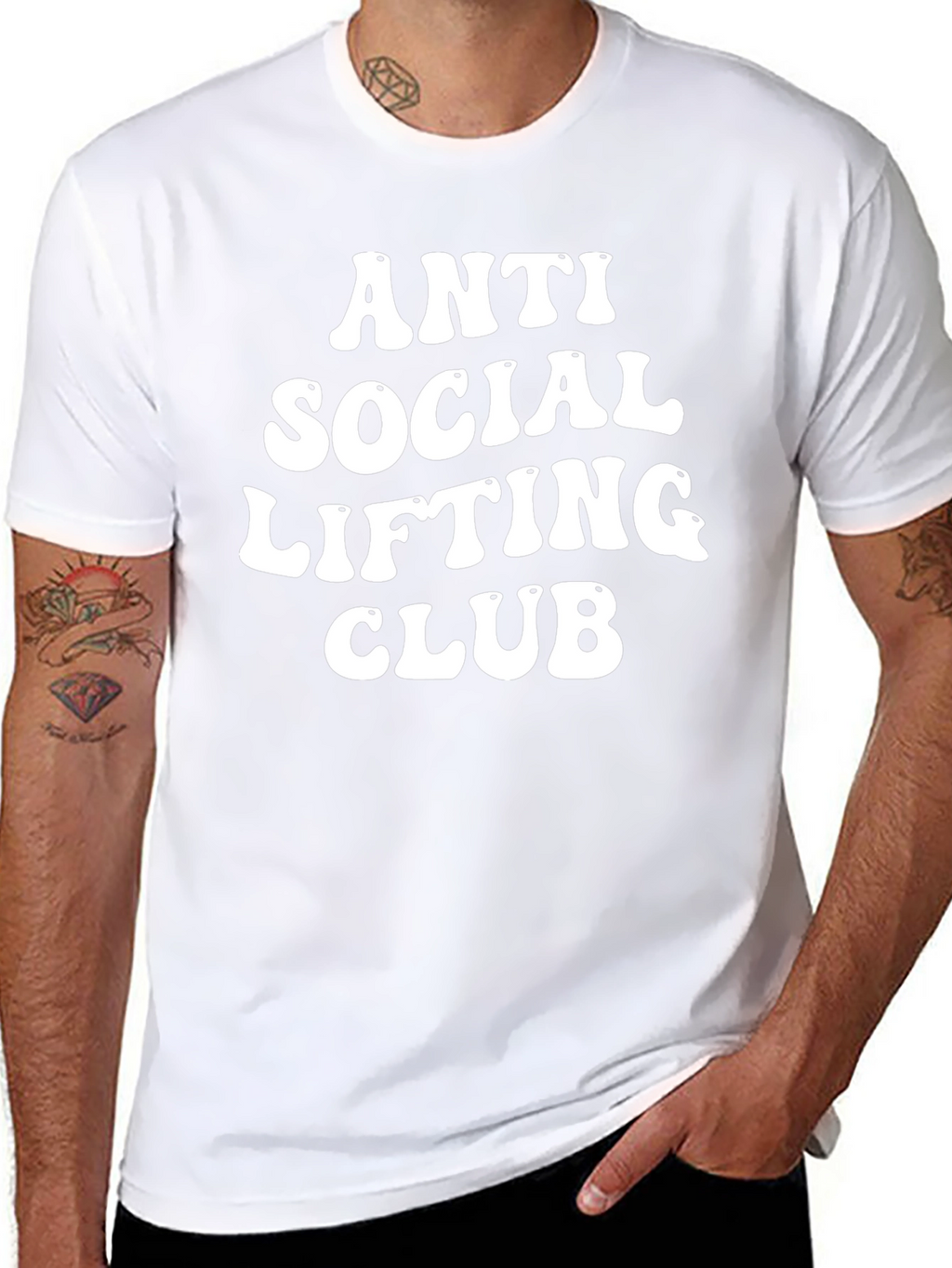 Anti Social Lifting Club Black Graphic Tee