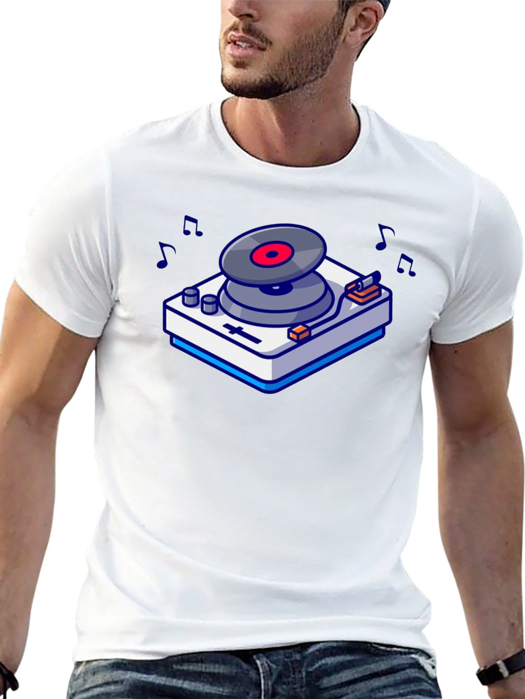 DJ Turntable Graphic Tee - Music Lovers T-Shirt