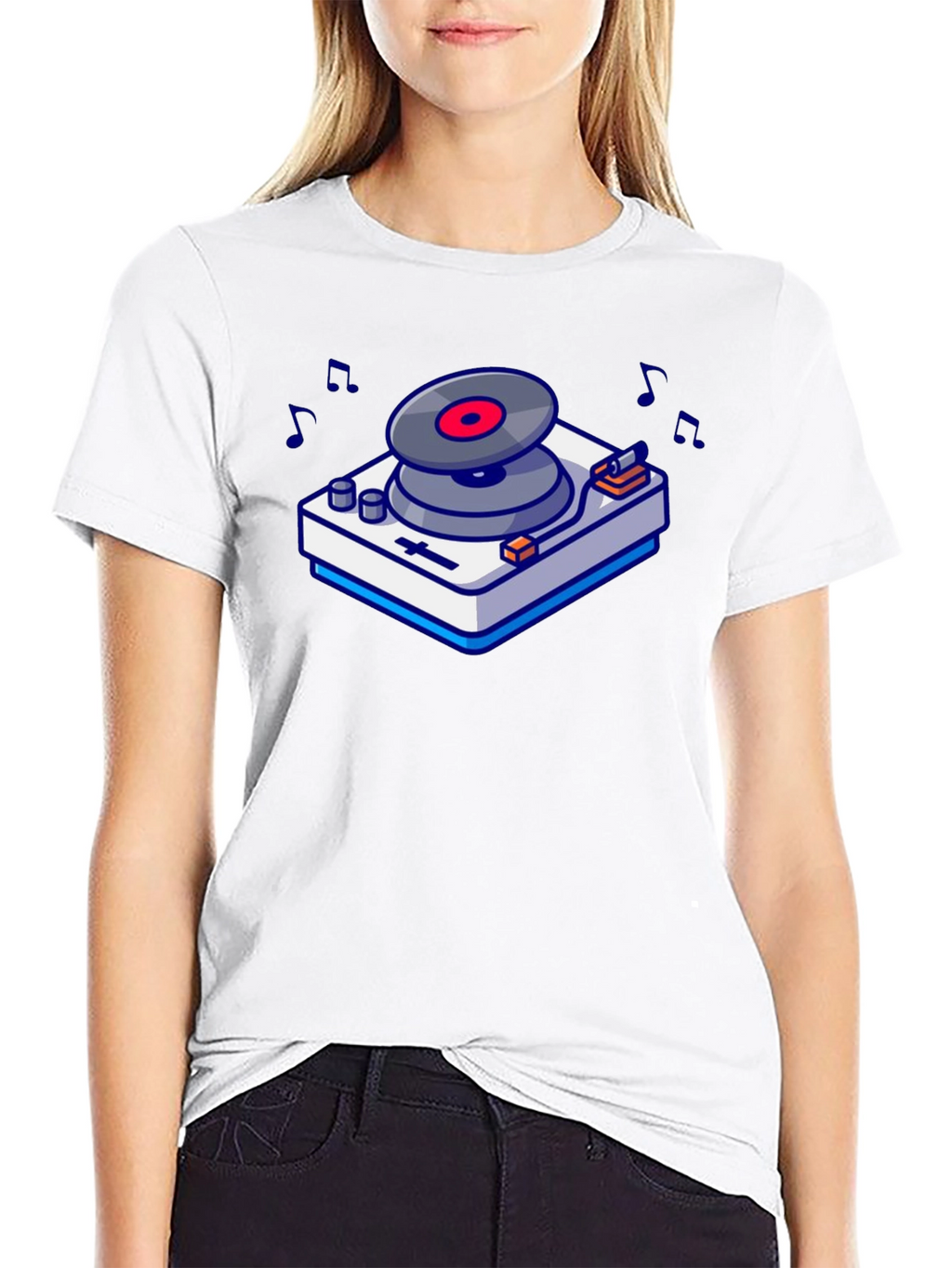DJ Turntable Graphic Tee - Music Lovers T-Shirt
