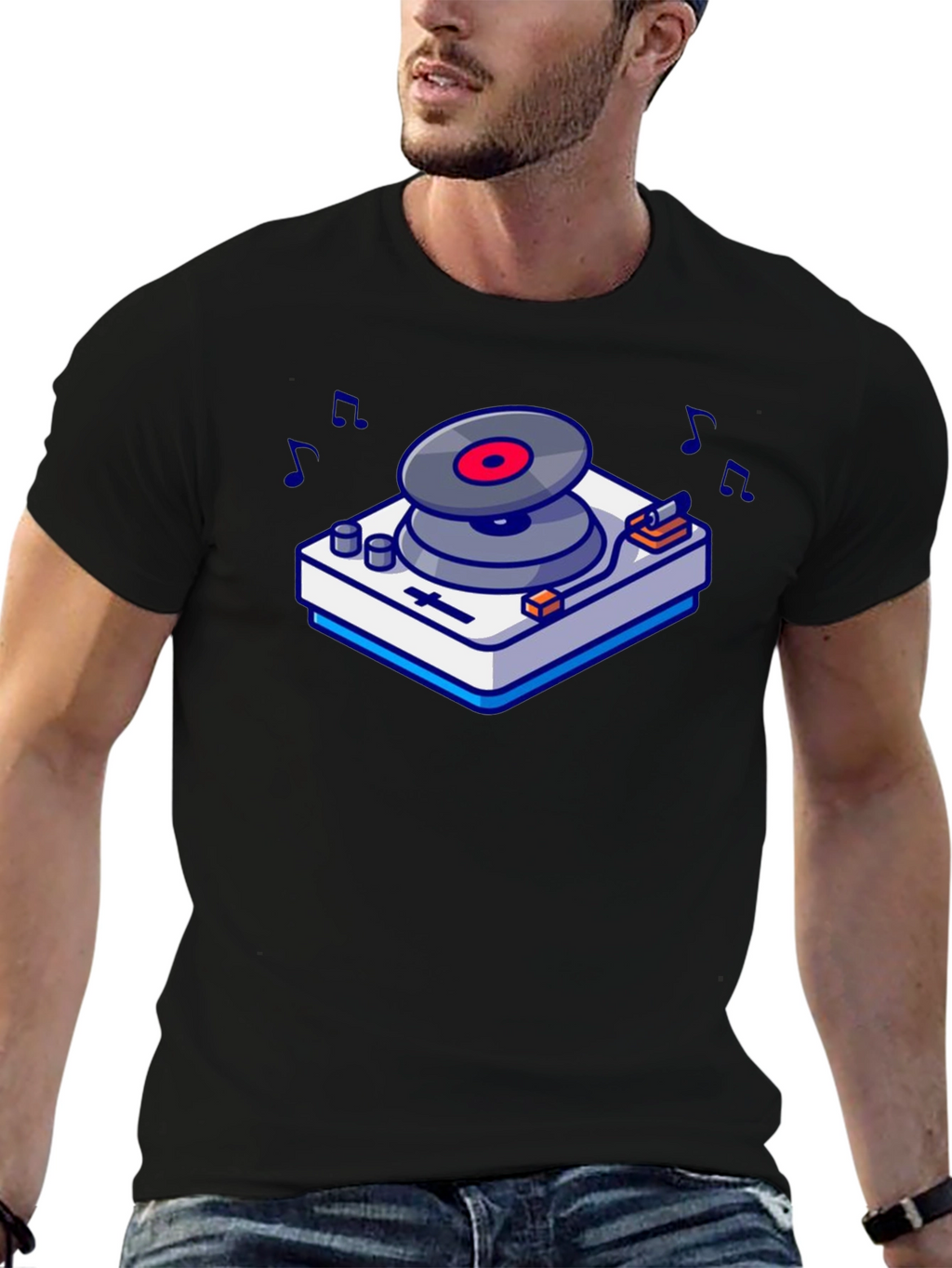 DJ Turntable Graphic Tee - Music Lovers T-Shirt