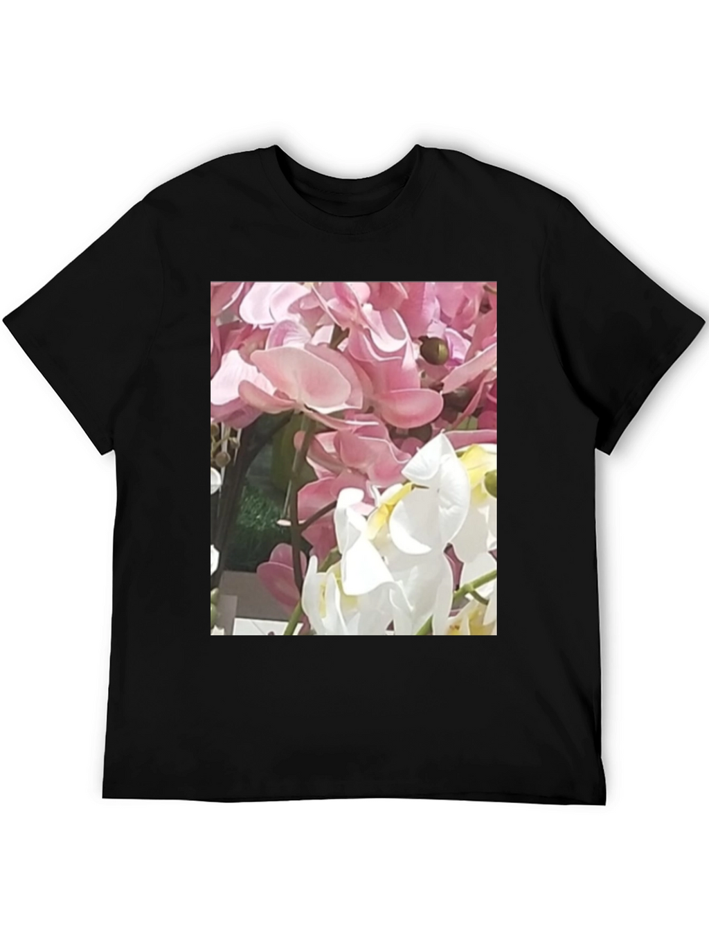 Floral T-Shirt with Pink and White Flowers