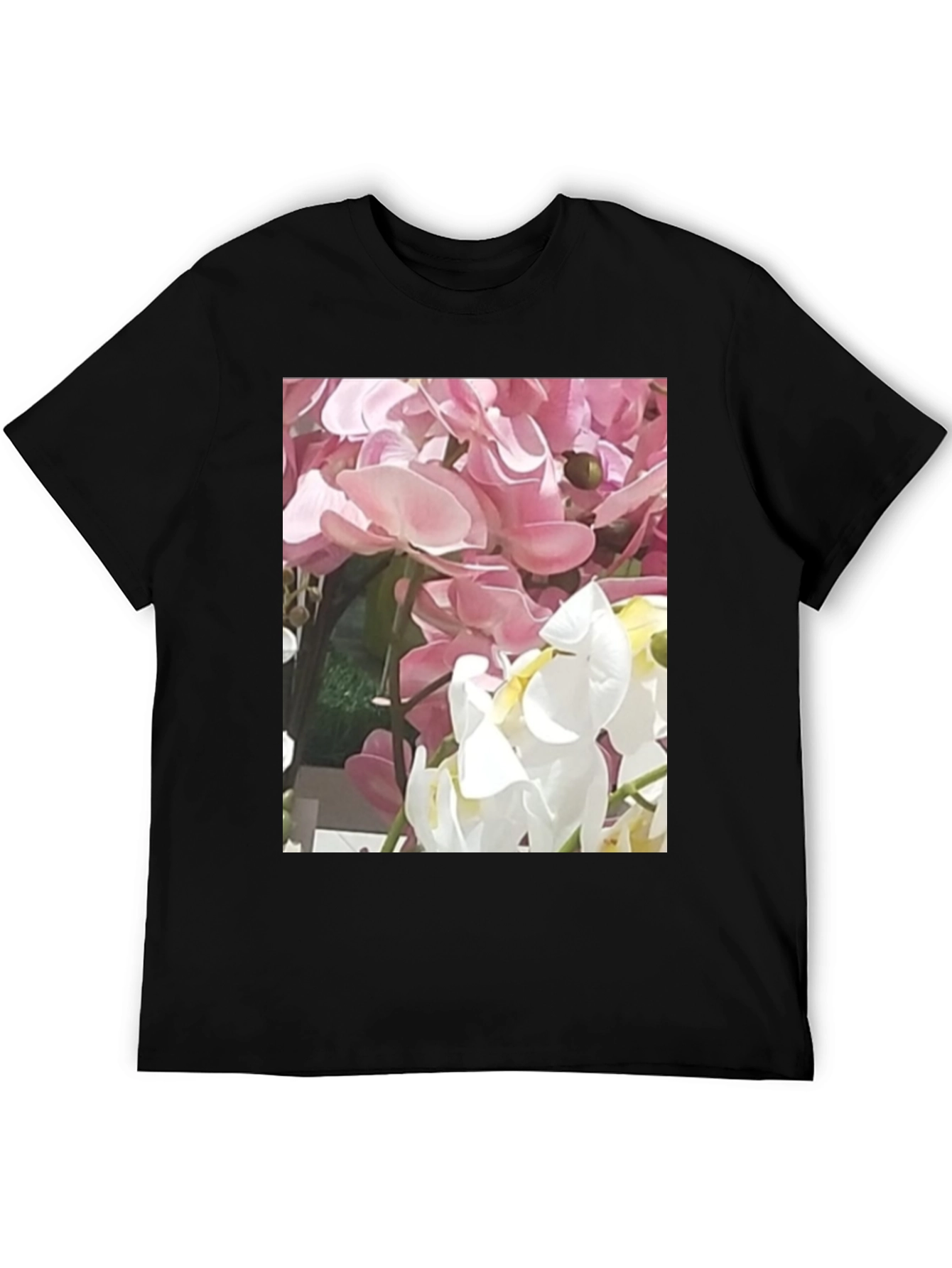 Floral T-Shirt with Pink and White Flowers