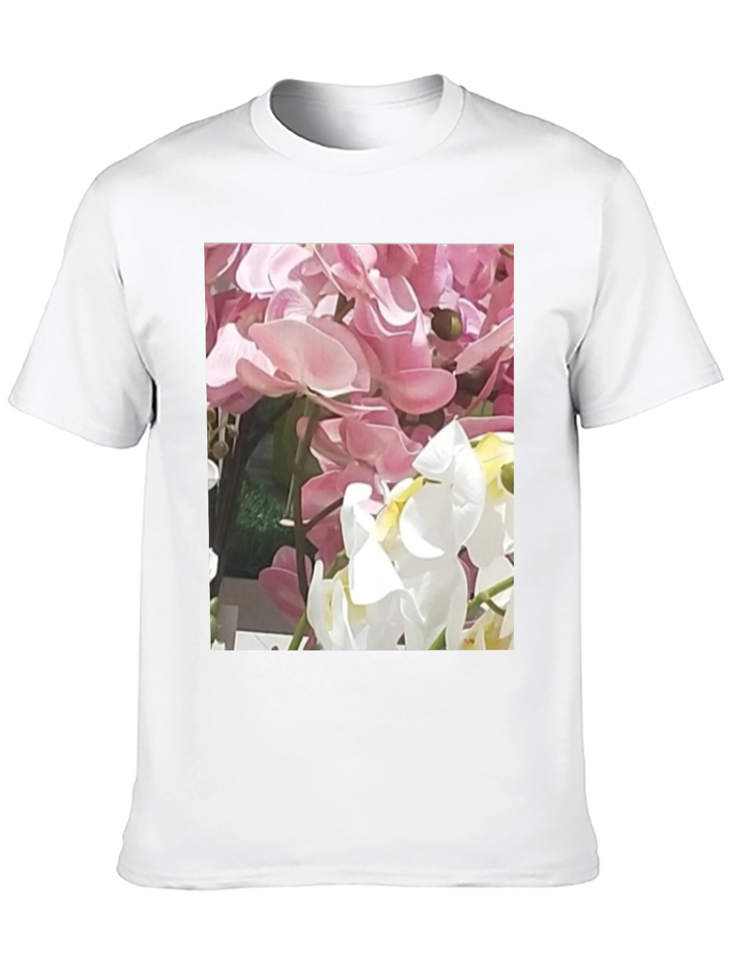 Floral T-Shirt with Pink and White Flowers