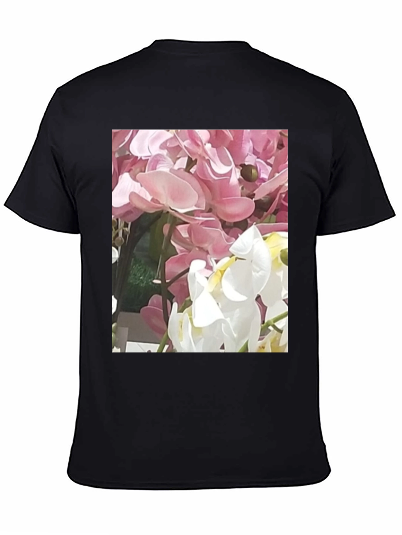 Floral T-Shirt with Pink and White Flowers