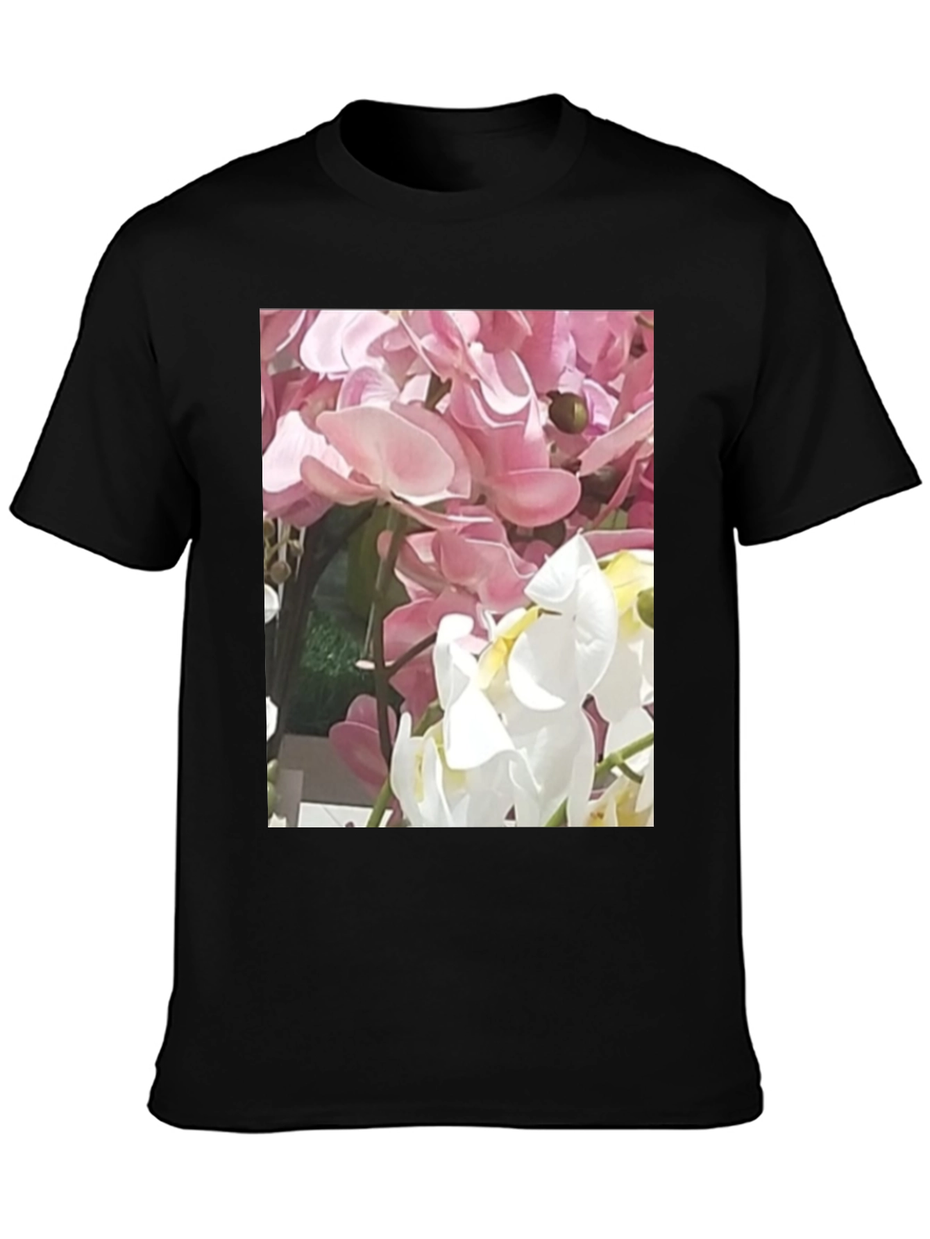Floral T-Shirt with Pink and White Flowers