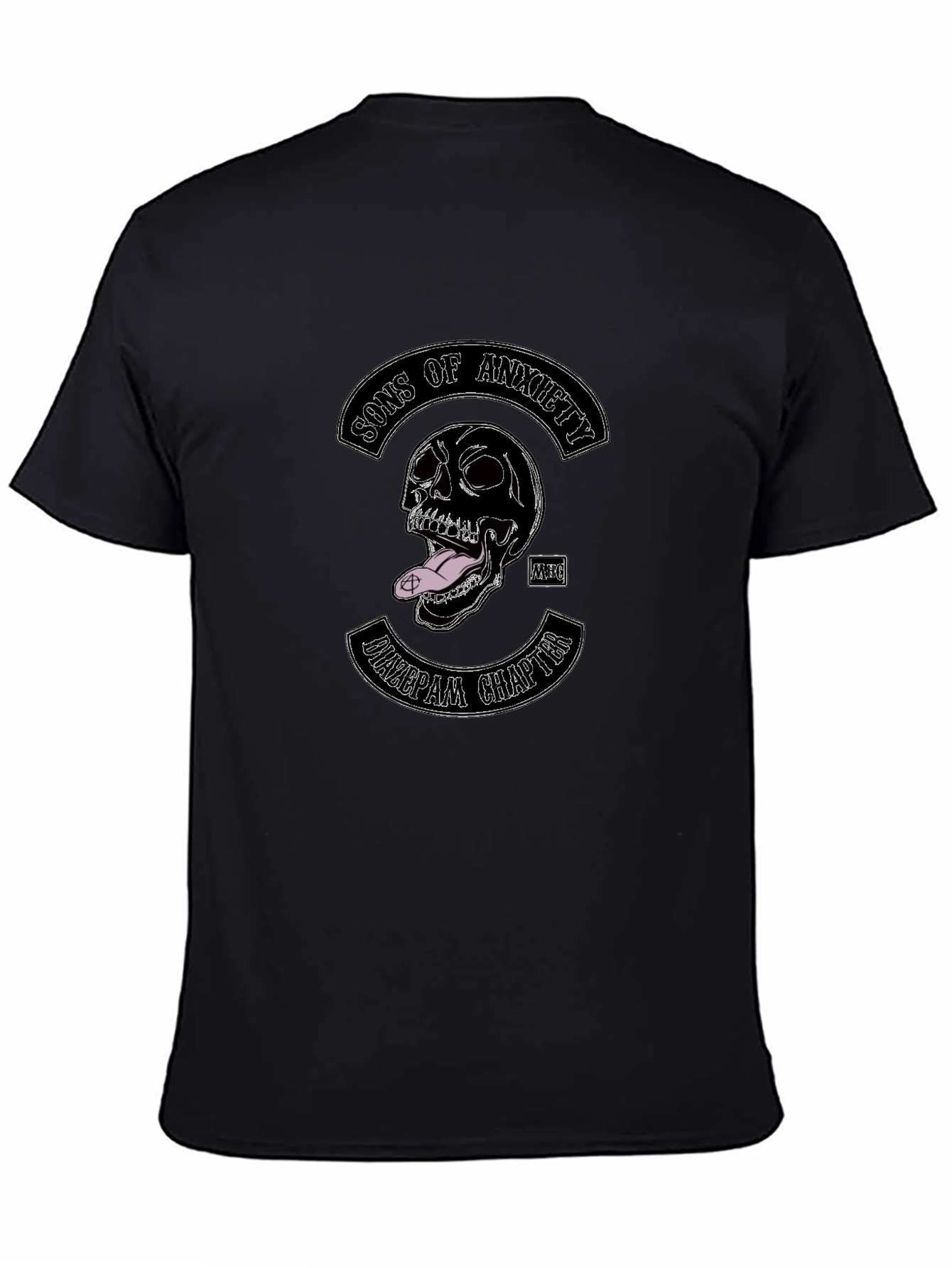 Sons of Anxiety Graphic Tee - Black Crew Neck T-Shirt