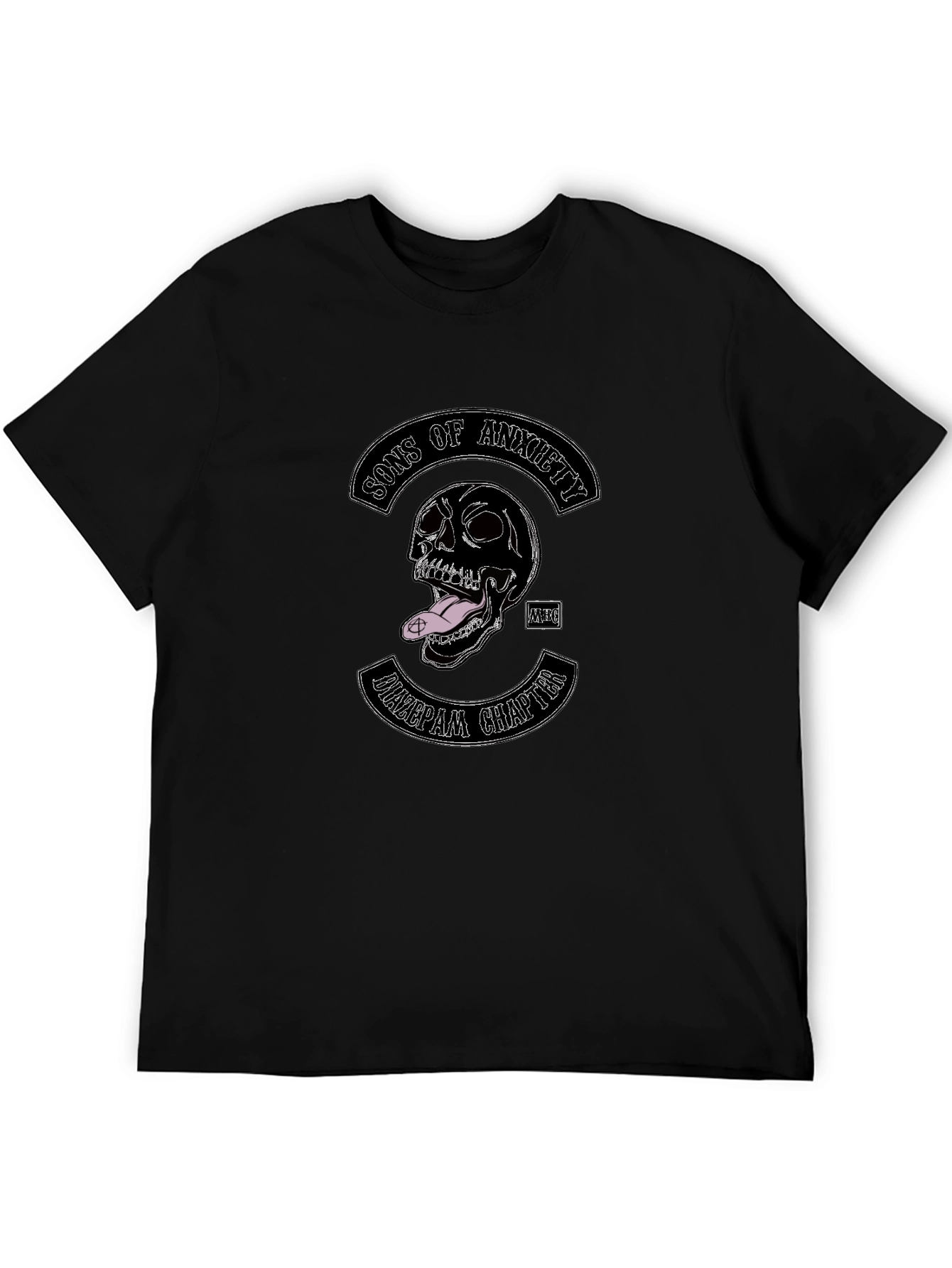 Sons of Anxiety Graphic Tee - Black Crew Neck T-Shirt