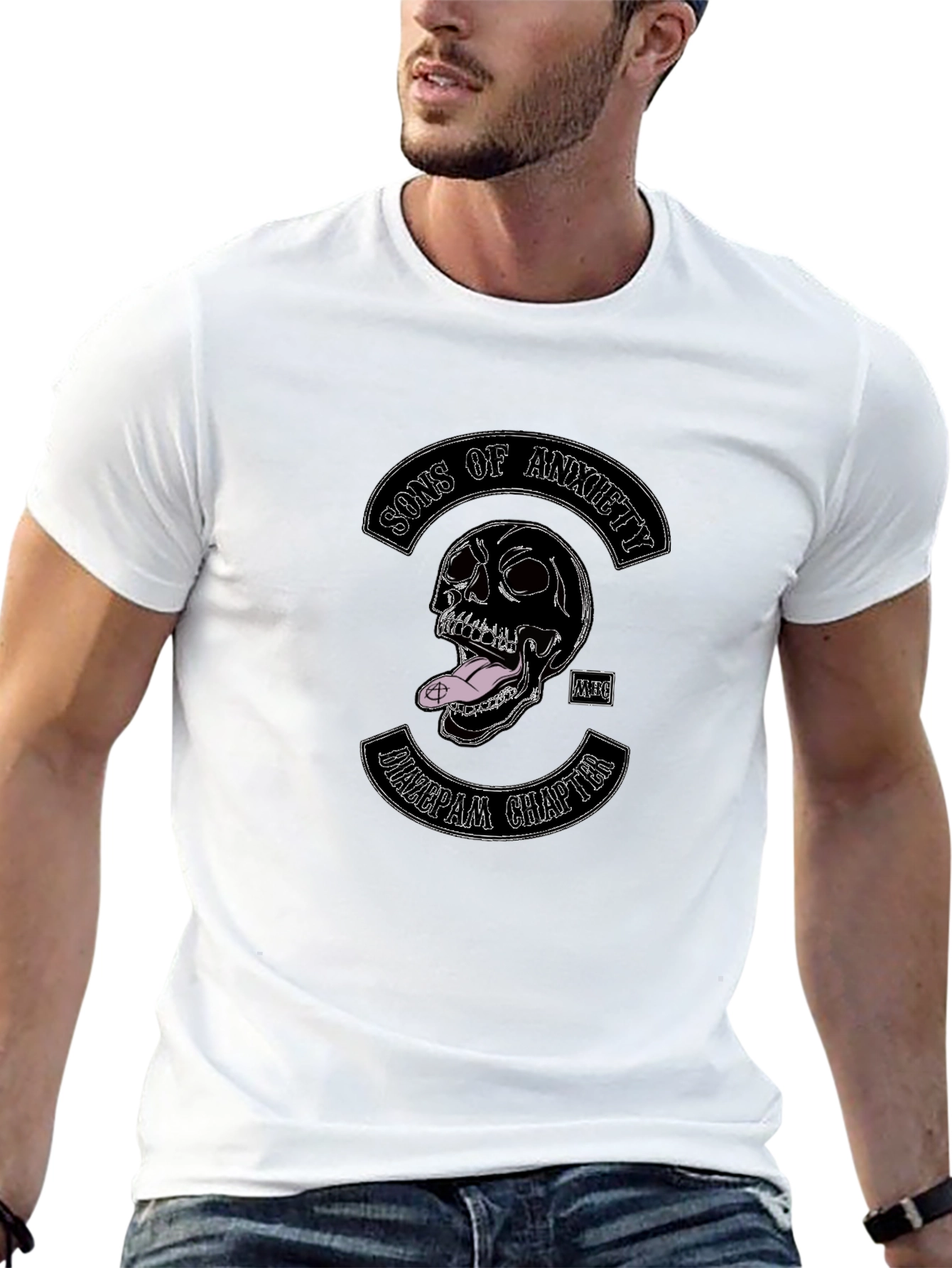 Sons of Anxiety Graphic Tee - Black Crew Neck T-Shirt
