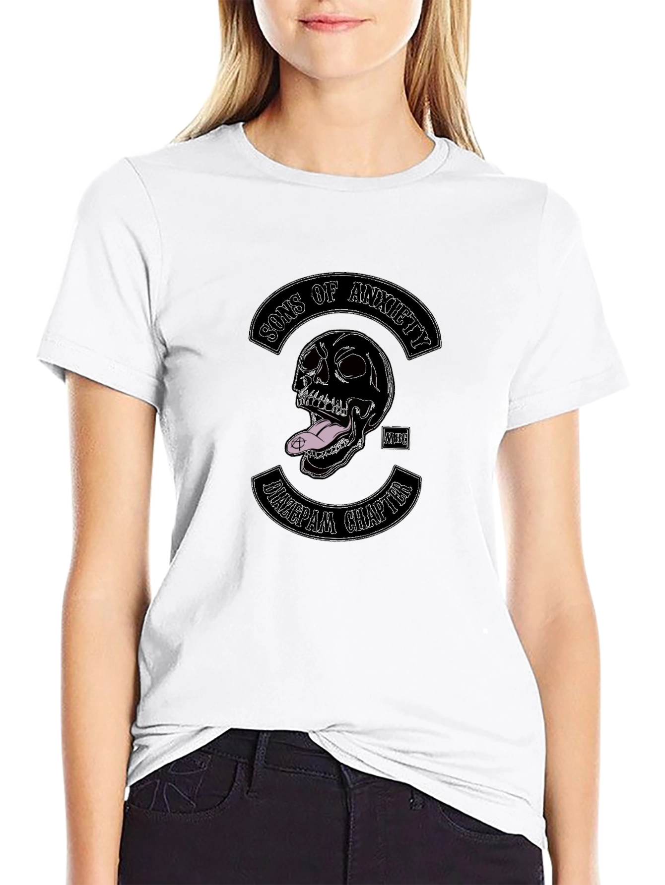 Sons of Anxiety Graphic Tee - Black Crew Neck T-Shirt