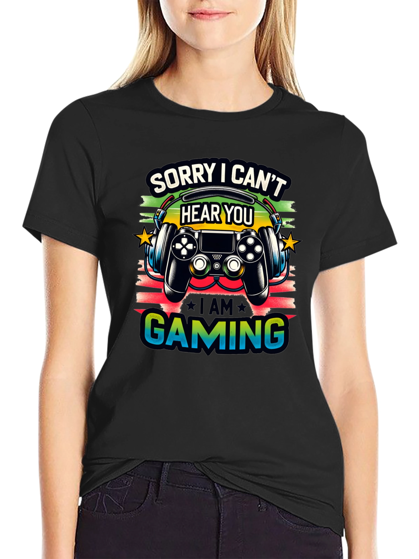 Gamer T-Shirt: Sorry I Cant Hear You Im Gaming