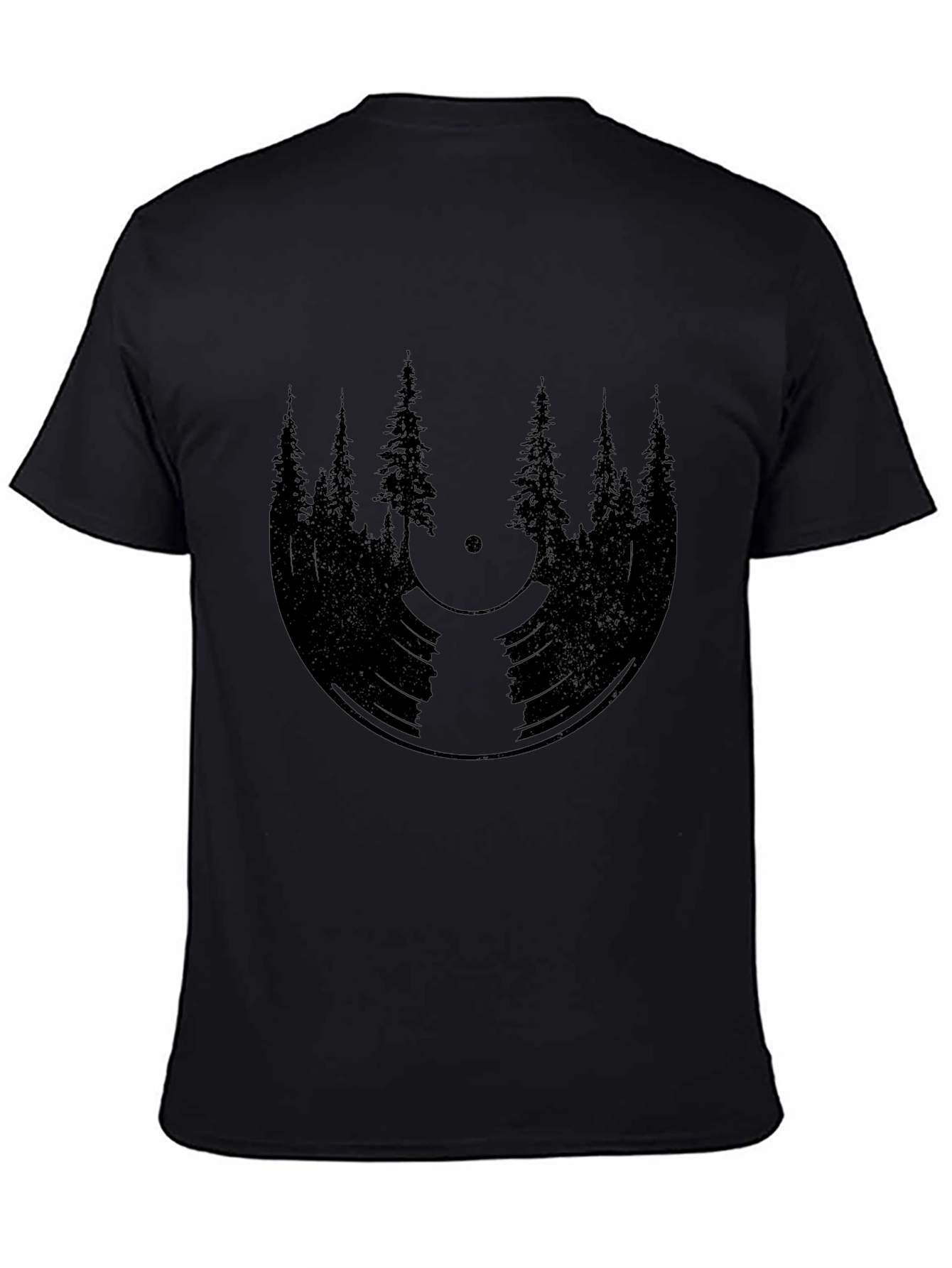 Vinyl Forest Graphic Tee - Nature Music Lover Shirt