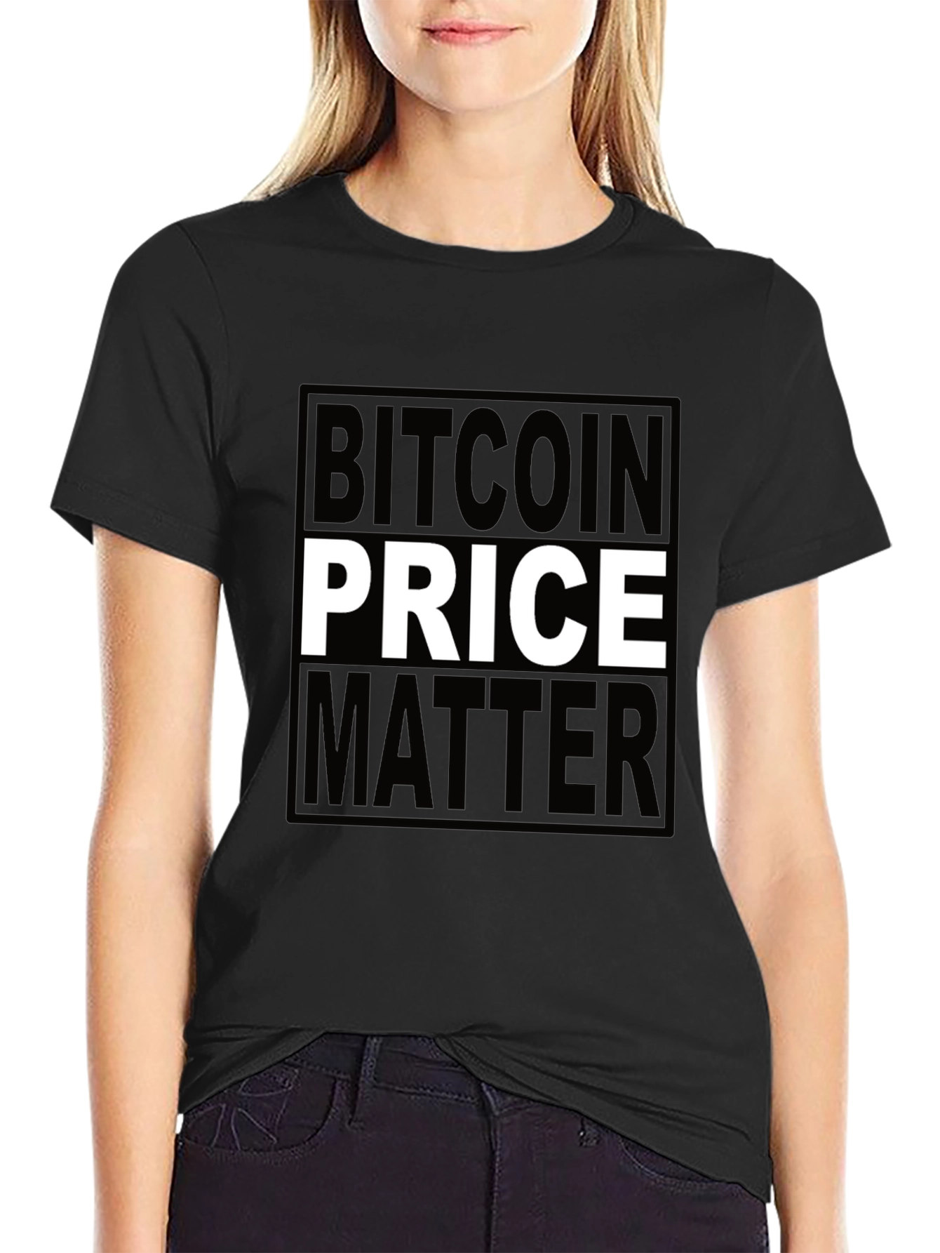 Bitcoin Price Matters Black T-Shirt Crypto